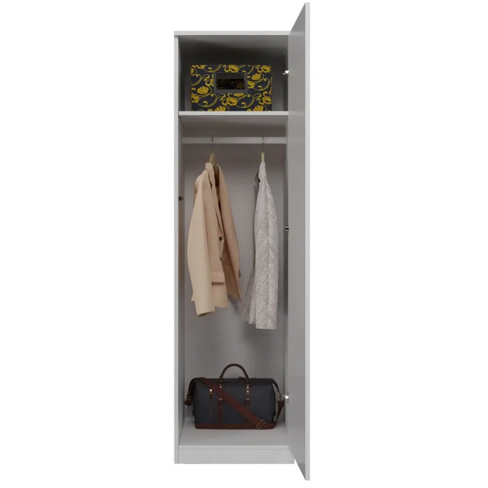 Topeshop SD-50 BIEL KPL гардероб/дрешник за спалня 5 рафта