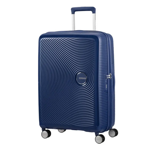 Среден куфар Soundbox American Tourister - полунощен темно
