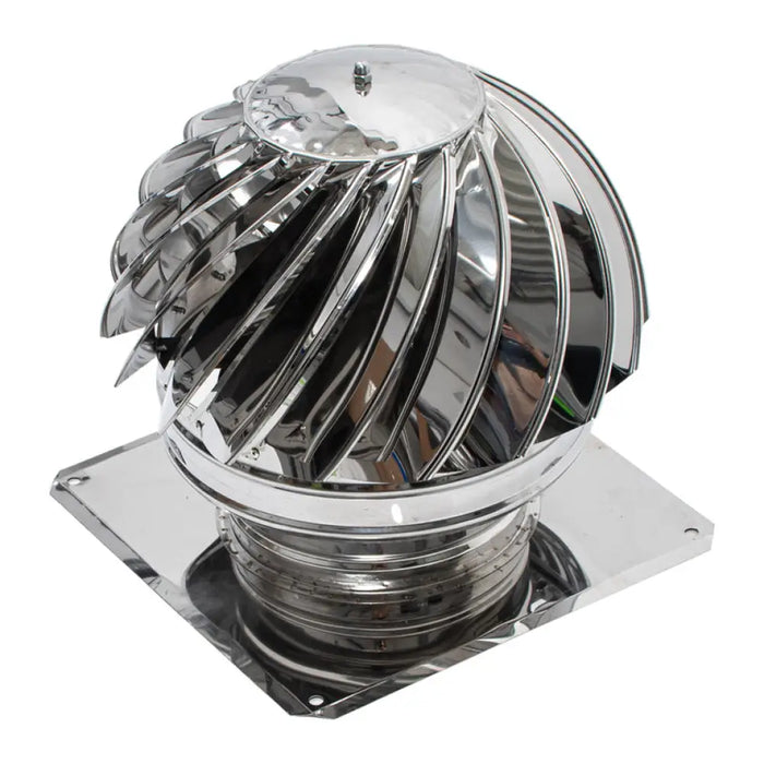 ВЪРТЯЩА ШАПКА С ПЛАНКА ИНОКС 250/250MM KAMININOX