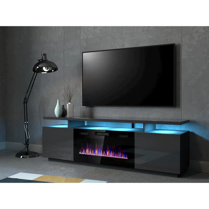 RTV EVA шкаф с електрическа камина 180x40x52 см