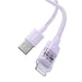 Кабел за бързо зареждане Baseus Gem USB to IP 2.4A 1 м Лилав