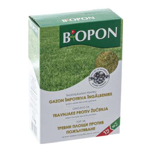 ТВЪРД ТОР ЗА ТРЕВНИ КИЛИМИ ПРОТИВ ПОЖЪЛТЯВАНЕ 1KG BIOPON 1KG
