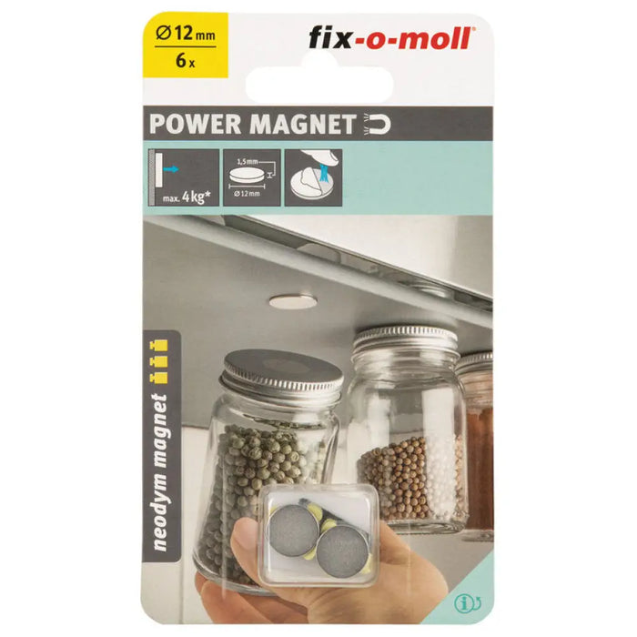 НЕОДИМОВ МАГНИТ ДИСК СИВ 12 ММ 6 БР FIX-O-MOLL