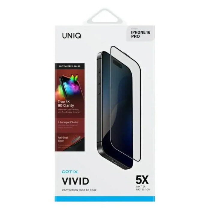 Закалено стъкло Uniq Optix Vivid с апликатор за iPhone 16