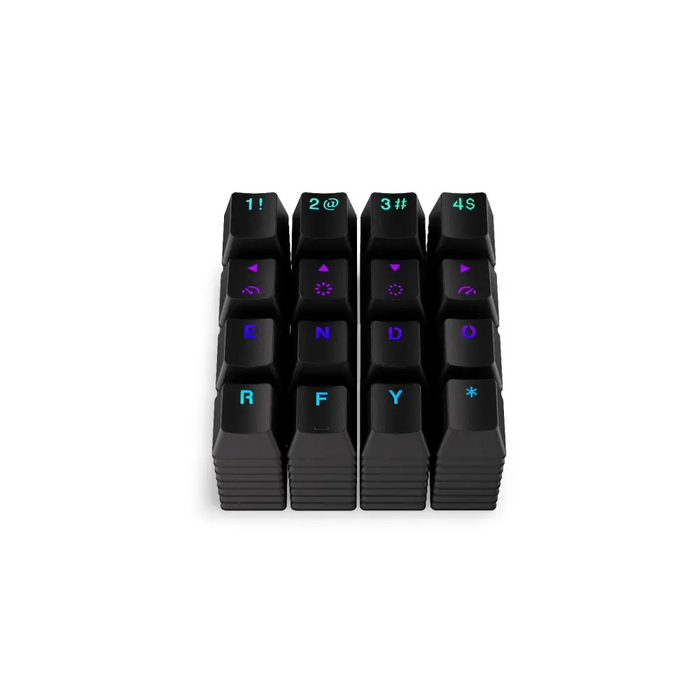 Капачки за механична клавиатура ENDORFY - 124 бр PBT - Черно