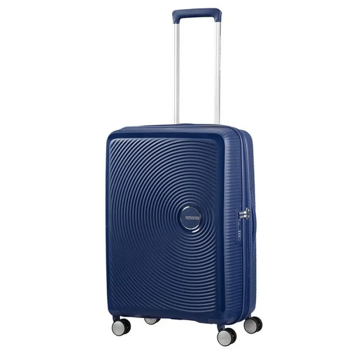 Среден куфар Soundbox American Tourister - полунощен темно