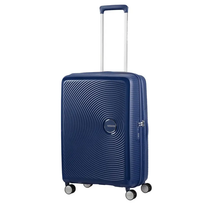 Среден куфар Soundbox American Tourister - полунощен темно