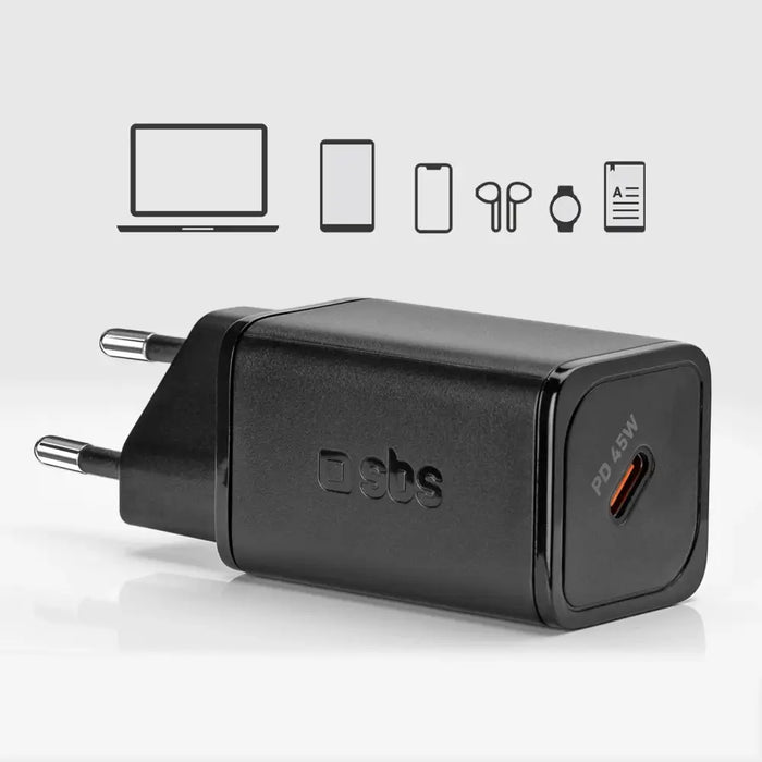 SBS TETRGAN1C45W 45W GaN USB-C стенно зарядно устройство