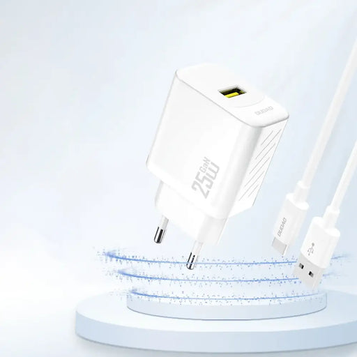 Зарядно устройство Dudao A27S 25W GaN USB-A - черно