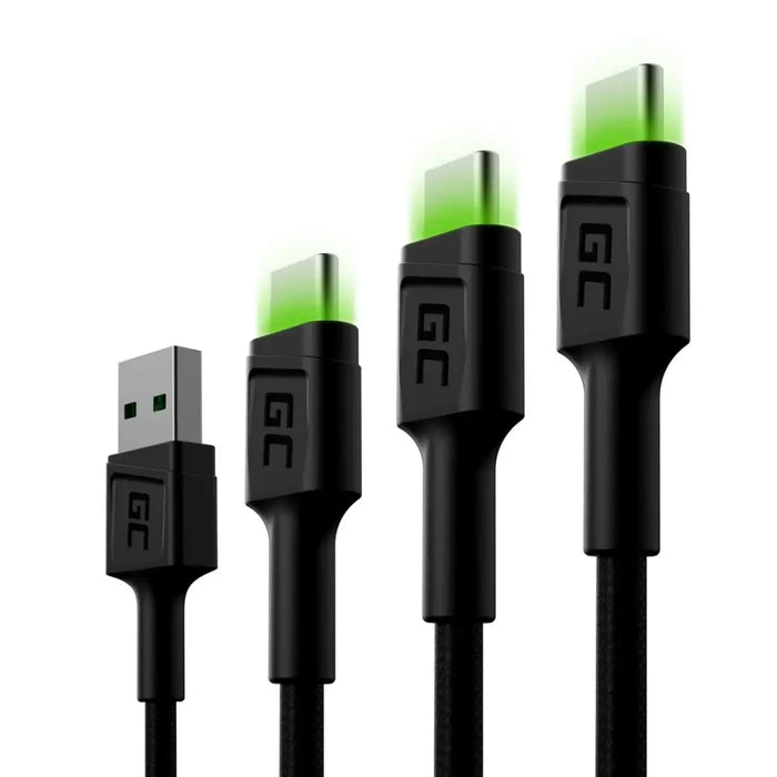 Комплект зелени клетки 3x GC Ray USB-C кабел 30 см 120 см