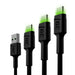 Комплект зелени клетки 3x GC Ray USB-C кабел 30 см 120 см