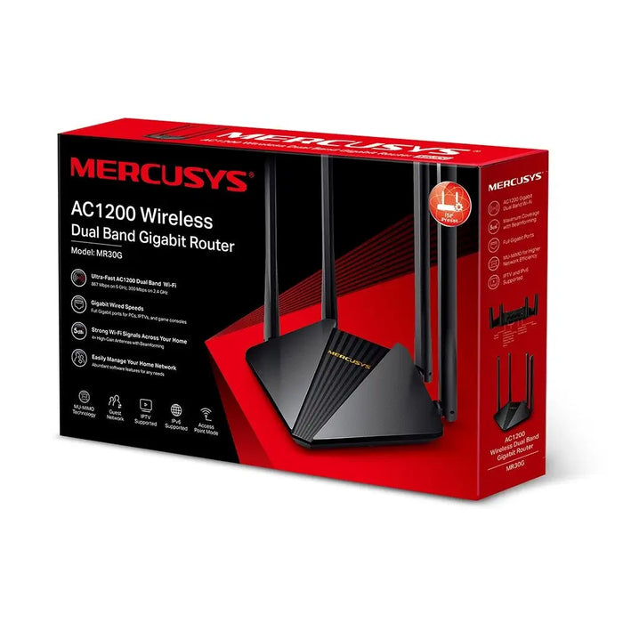 Безжичен рутер Mercusys MR30G Gigabit Ethernet Dual-band