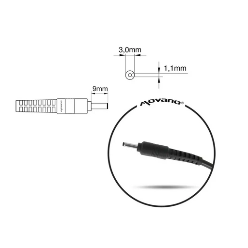 зарядно за лаптоп mitsu 19v 2.37a (3.0x1.1) - asus acer 45W