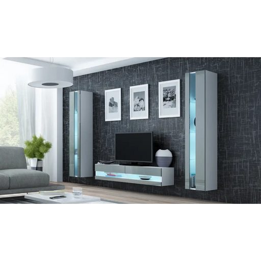 Поставка за телевизор Cama VIGO NEW 30/140/40 бяло/сив гланц