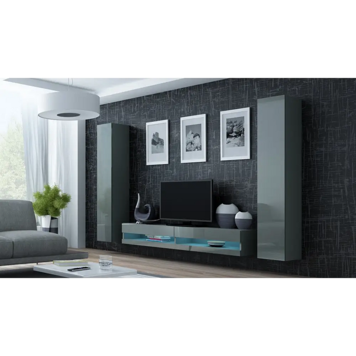 Поставка за телевизор Cama VIGO NEW 30/180/40 сив/сив гланц