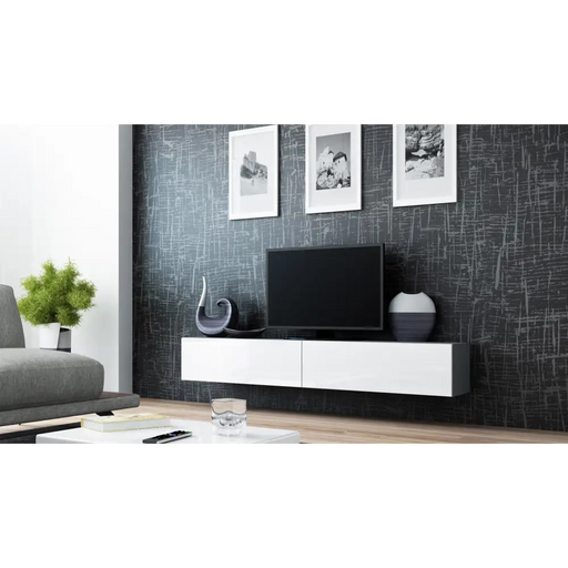Стойка за телевизор Cama VIGO ’180’ 30/180/40 сиво/бял гланц