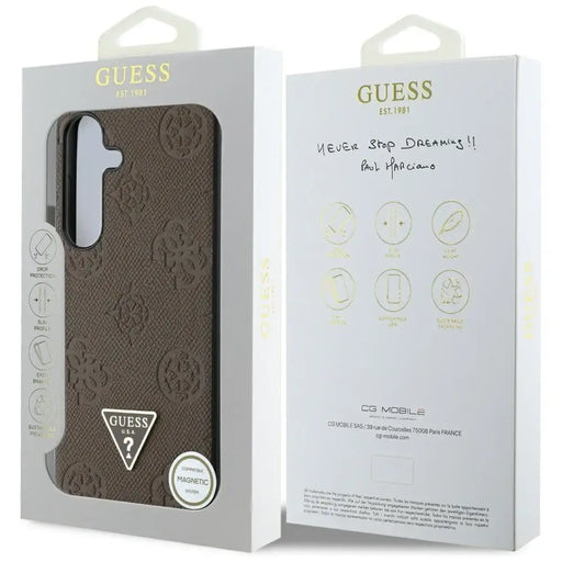 Калъф Guess Grained Hot Stamp Peony Pattern Triangle Logo