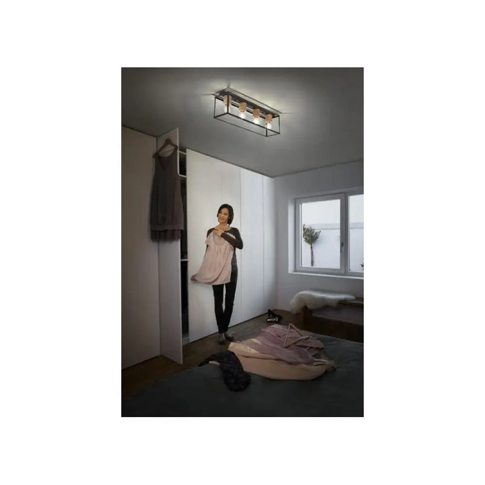 ДЕКОРАТИВНА ЛАМПА ЗА ТАВАН DECOR NAIROBI CEILING BK WD E27