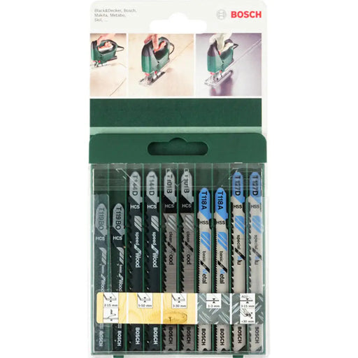 КОМПЛЕКТ НОЖЧЕТА ЗА ПРОБОДЕН ТРИОН 10 БР. BOSCH
