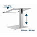 Стойка за лаптоп Gembird NBS-D1-02 Silver 39.6 cm (15.6’’)