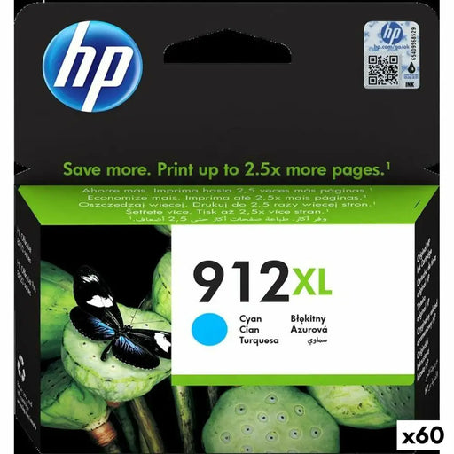 Оригиална касета за мастило HP 912XL Синьо-зелен (60 броя)