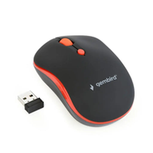 Безжична мишка GEMBIRD MUSW-4B-03-R Черен/Червен (1 броя)
