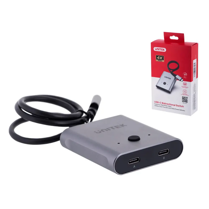 Unitek двупосочен превключвател за сигнал USB-C 2 в 1 изход