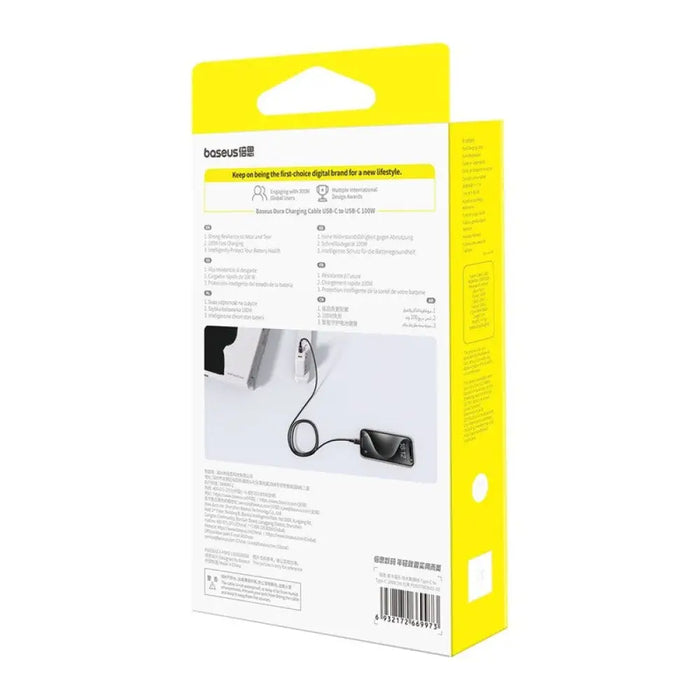 Кабел за бързо зареждане Baseus Dura Type C към Type C 100
