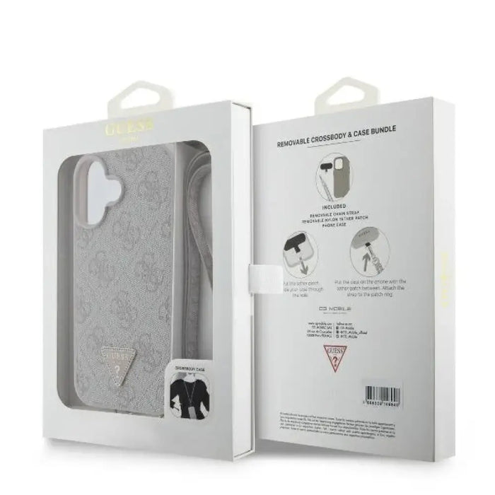 Guess кожен калъф с метално лого Strass Crossbody за iPhone