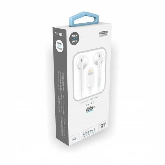 Слушалки с микрофон Tech One Tech TEC1203 Бял 10 броя