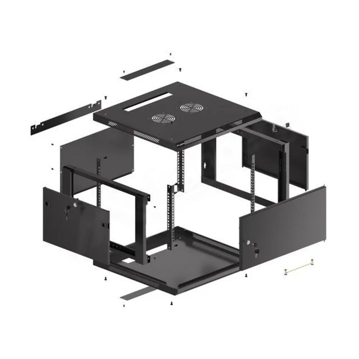 Шкаф Lanberg стелаж 19’’ за монтаж на стена 6U/600x600