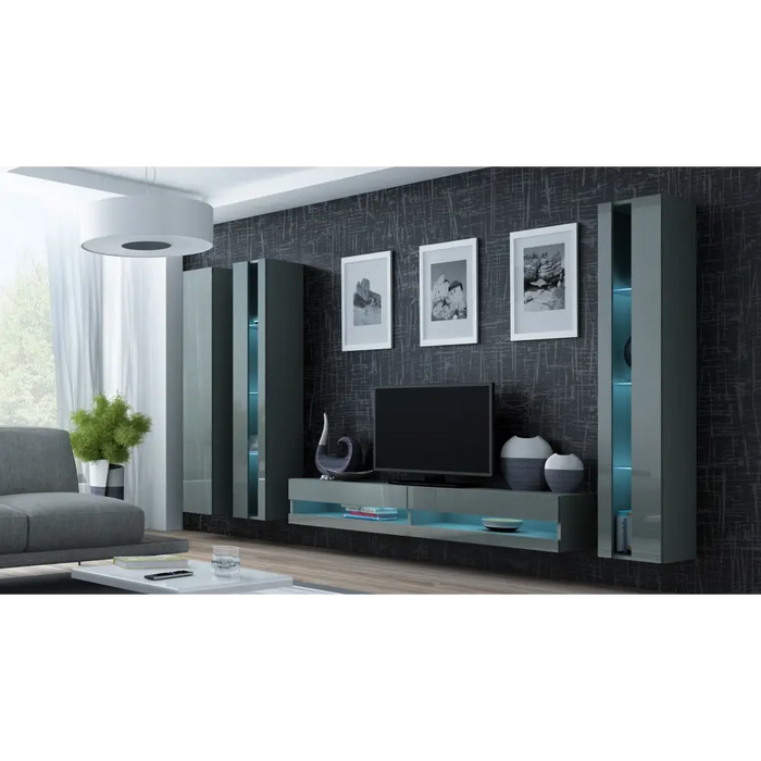 Поставка за телевизор Cama VIGO NEW 30/180/40 сив/сив гланц