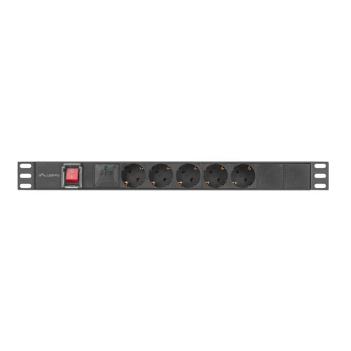 Lanberg разпределителен блок (pdu) 19’’ 1U 16a 2m 5x шуко