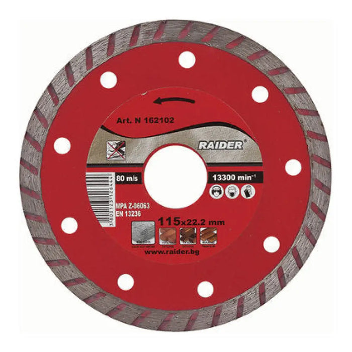 ДИАМАНТЕН ДИСК ЗА РЯЗАНЕ НА НЕМЕТАЛ RAIDER RD-DD05