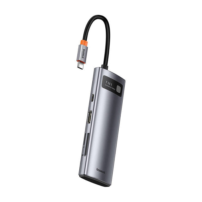 7в1 хъб Baseus Gleam USB-C към 1x HDMI4K 60Hz + 3x USB3.0 +