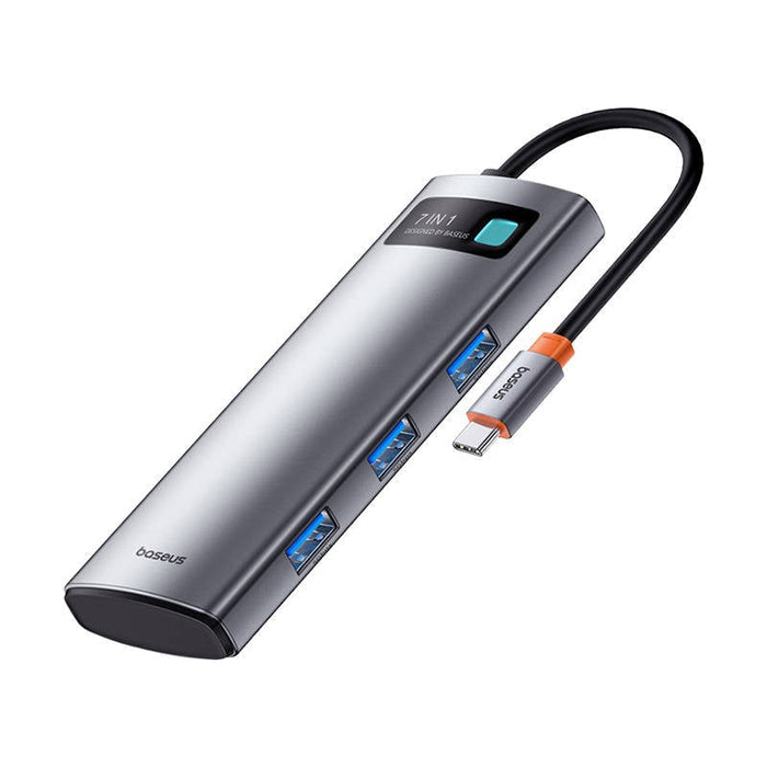 7в1 хъб Baseus Gleam USB-C към 1x HDMI4K 60Hz + 3x USB3.0 +