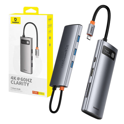 7в1 хъб Baseus Gleam USB-C към 1x HDMI4K 60Hz + 3x USB3.0 +