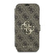 Калъф Guess 4G с метално лого за iPhone 16 Pro - кафяв