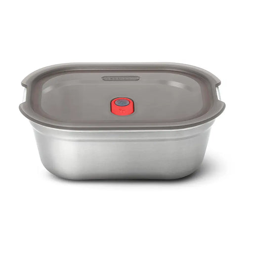КУТИЯ ЗА ХРАНА СТОМАНЕНА С ВАКУУМ 1.2L BLACK + BLUM