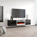Шкаф RTV LUXE 182.6x34.5x37.5 черен/черен гланц + бяла