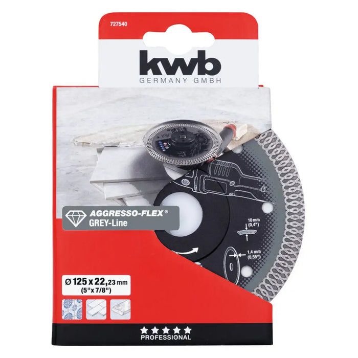 ДИАМАНТЕН ДИСК ЗА ТВЪРДА КЕРАМИКА KWB 125x1.4x22.23