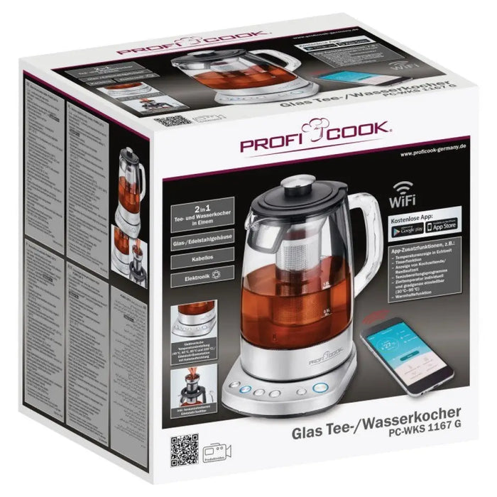 Електрическа безжична стъклена кана Proficook PC-WKS 1167