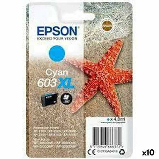 Оригиална касета за мастило Epson 603 XL Синьо-зелен (10