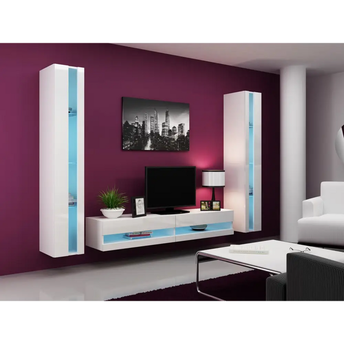 Стойка за телевизор Cama VIGO NEW 30/180/40 бяло/бял гланц