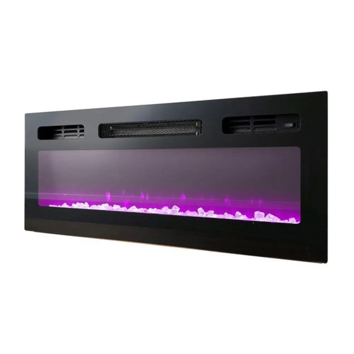 RTV EVA шкаф с електрическа камина 180x40x52 см черно/черно