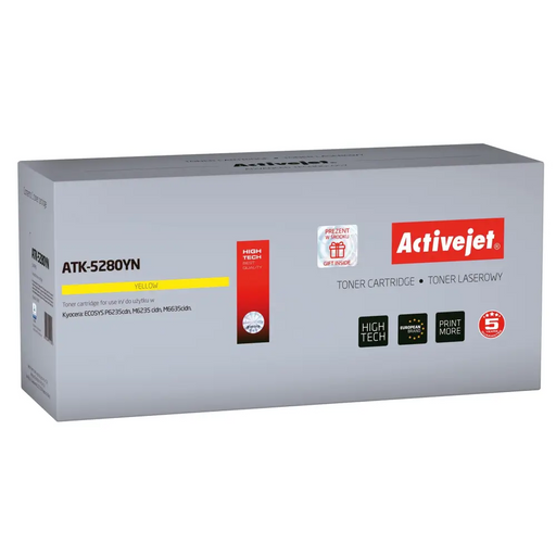 Тонер Activejet ATK-5280YN (заместител за Kyocera TK-5280Y;
