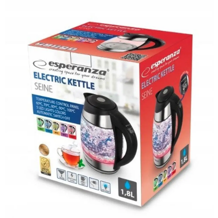 Електрическа кана Esperanza EKK026 1.7 L 2200 W Черна