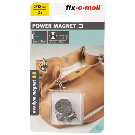 НЕОДИМОВ МАГНИТ ЗАКОПЧАЛКА 18 MM 2 БР FIX-O-MOLL