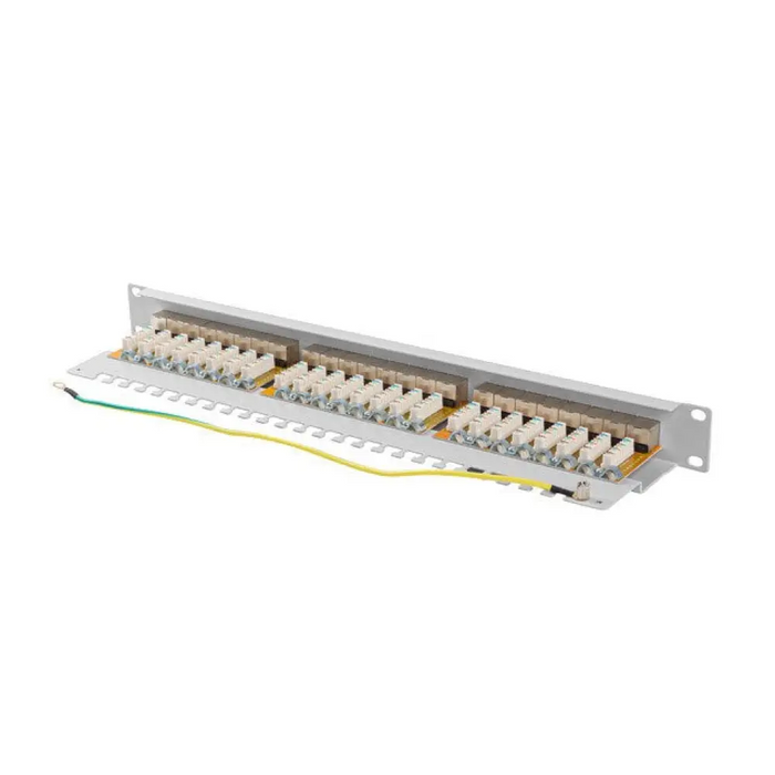 Пач панел Lanberg 24 порта 1U 19’’ CAT.6a ftp с кабелен