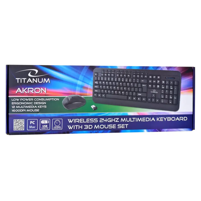 TITANUM TK109 Безжичен комплект - USB клавиатура + мишка